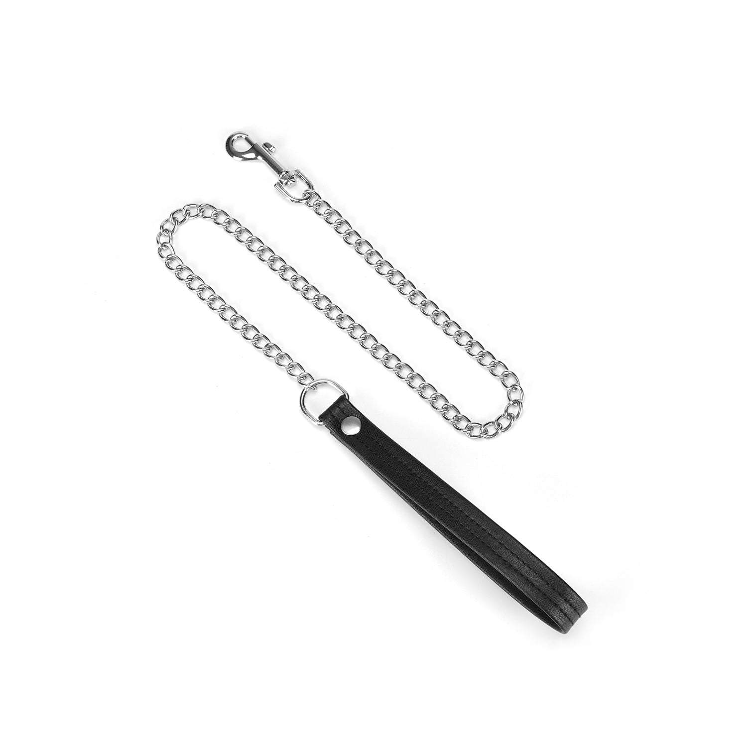 Black and silver collar and leash