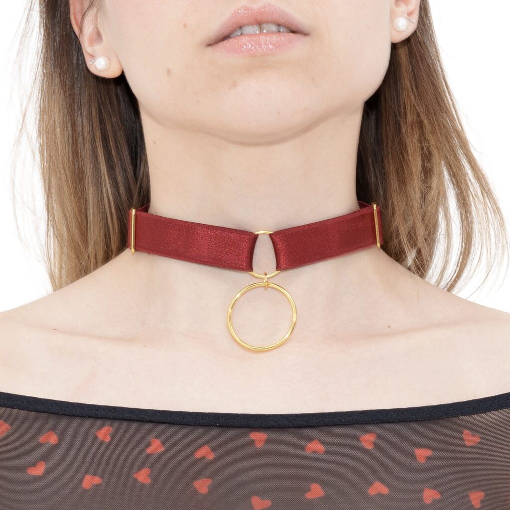 Choker Cherry rouge