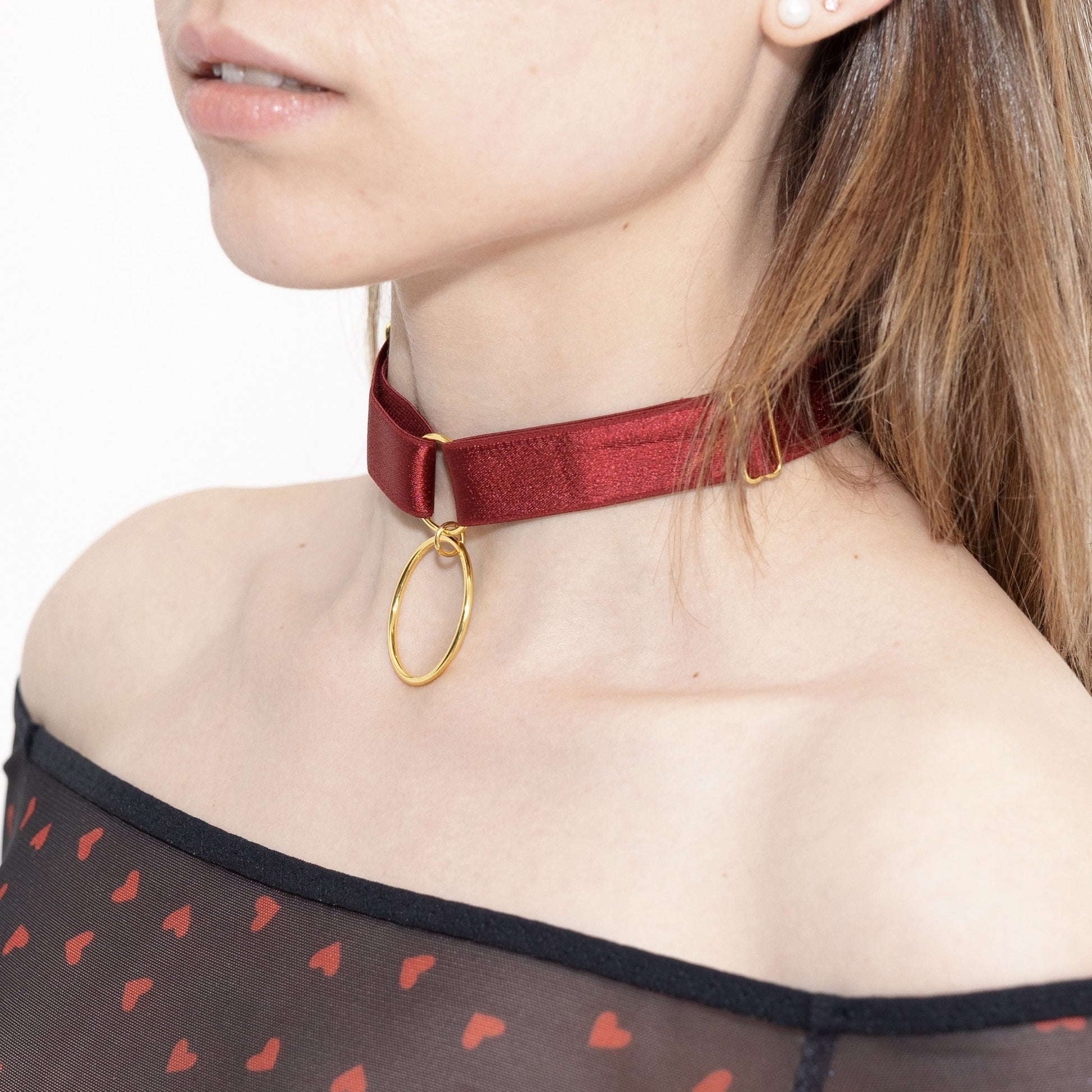 Choker Cherry rouge