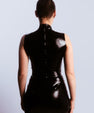 High-neck latex top