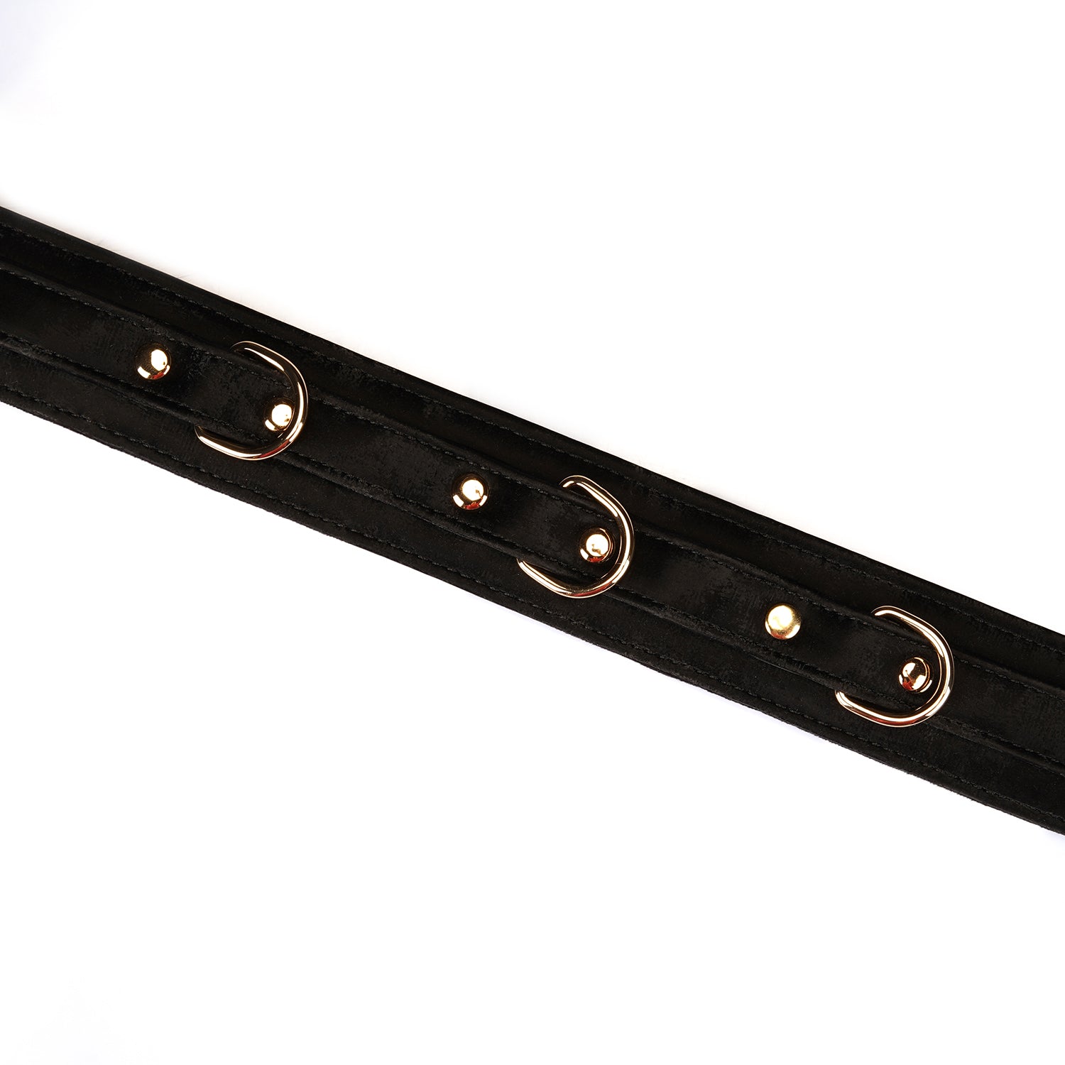 Collier avec laisse velours Noir