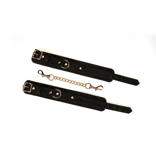 Black and gold vegan handcuffs