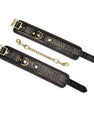 Crocodile-effect cowhide handcuffs