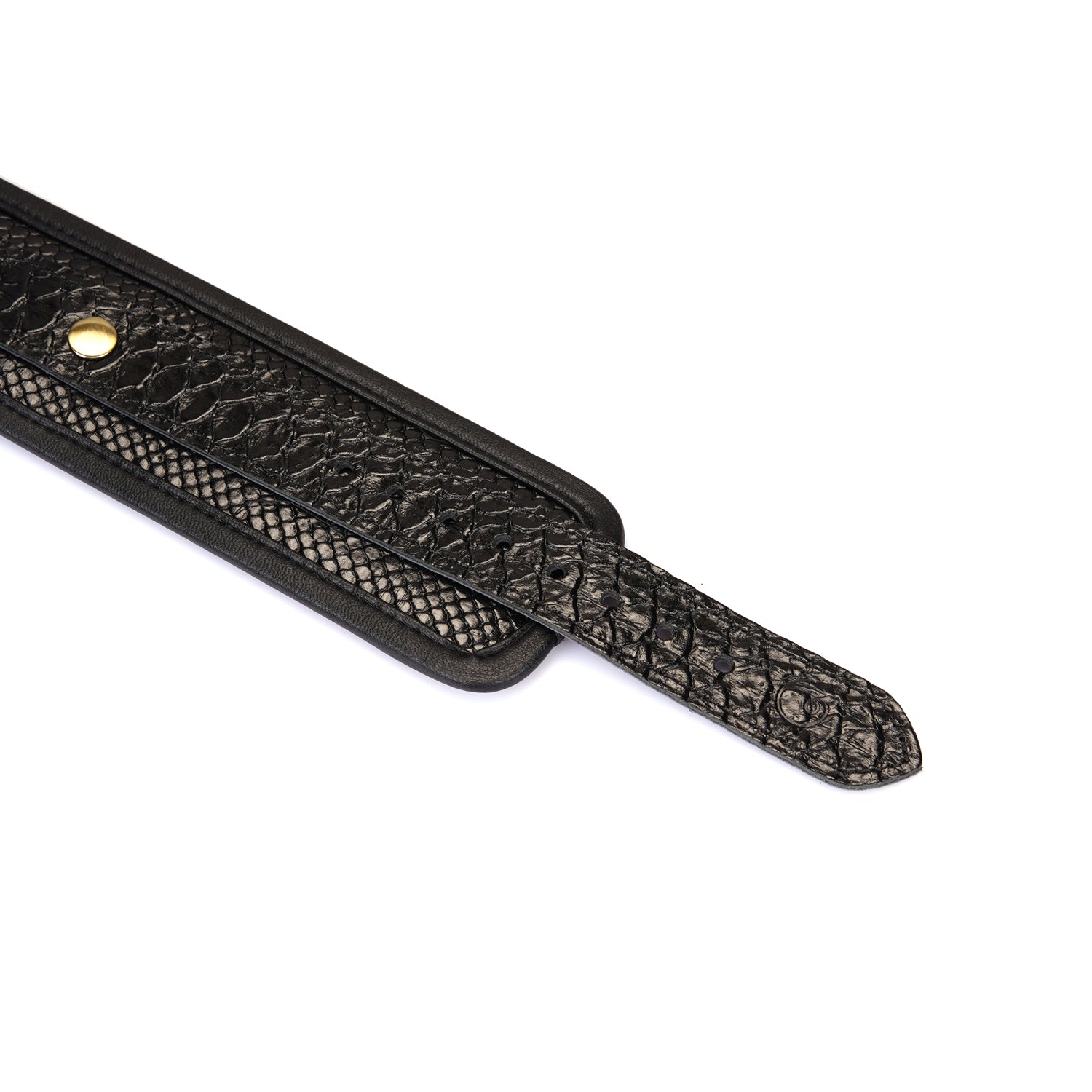 Crocodile-effect cowhide handcuffs