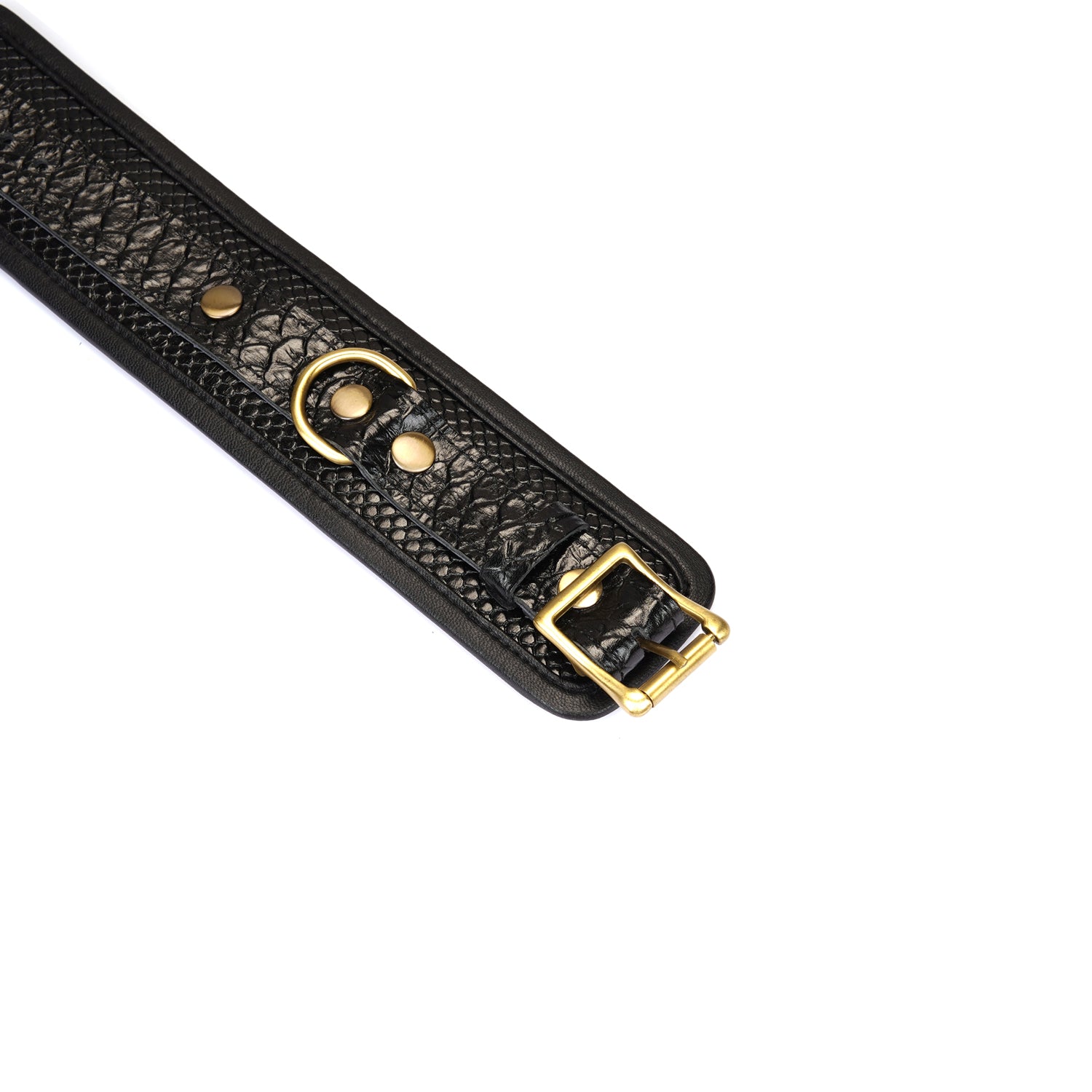 Crocodile-effect cowhide handcuffs