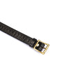 Collier en cuir effet crocodile avec finitions dorées