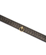 Collier en cuir effet crocodile avec finitions dorées