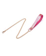 Collier avec laisse rose irisé