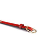 Collier fin en cuir Rouge avec strass