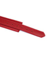 Collier avec laisse simili cuir rouge
