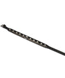 Black leather choker with diamonds
