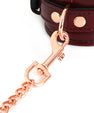 Burgundy leather handcuffs