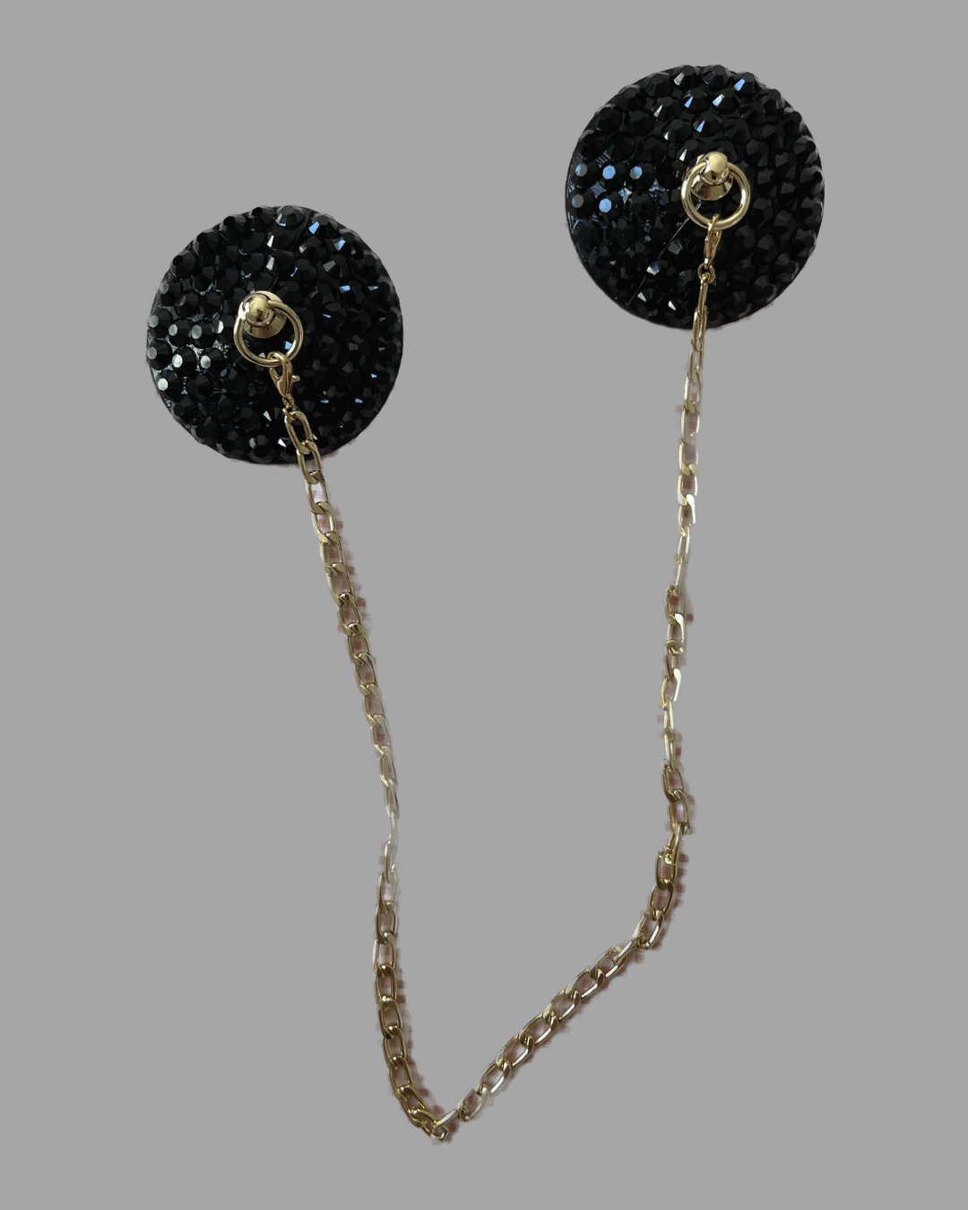 Diamond nippies covers with chain