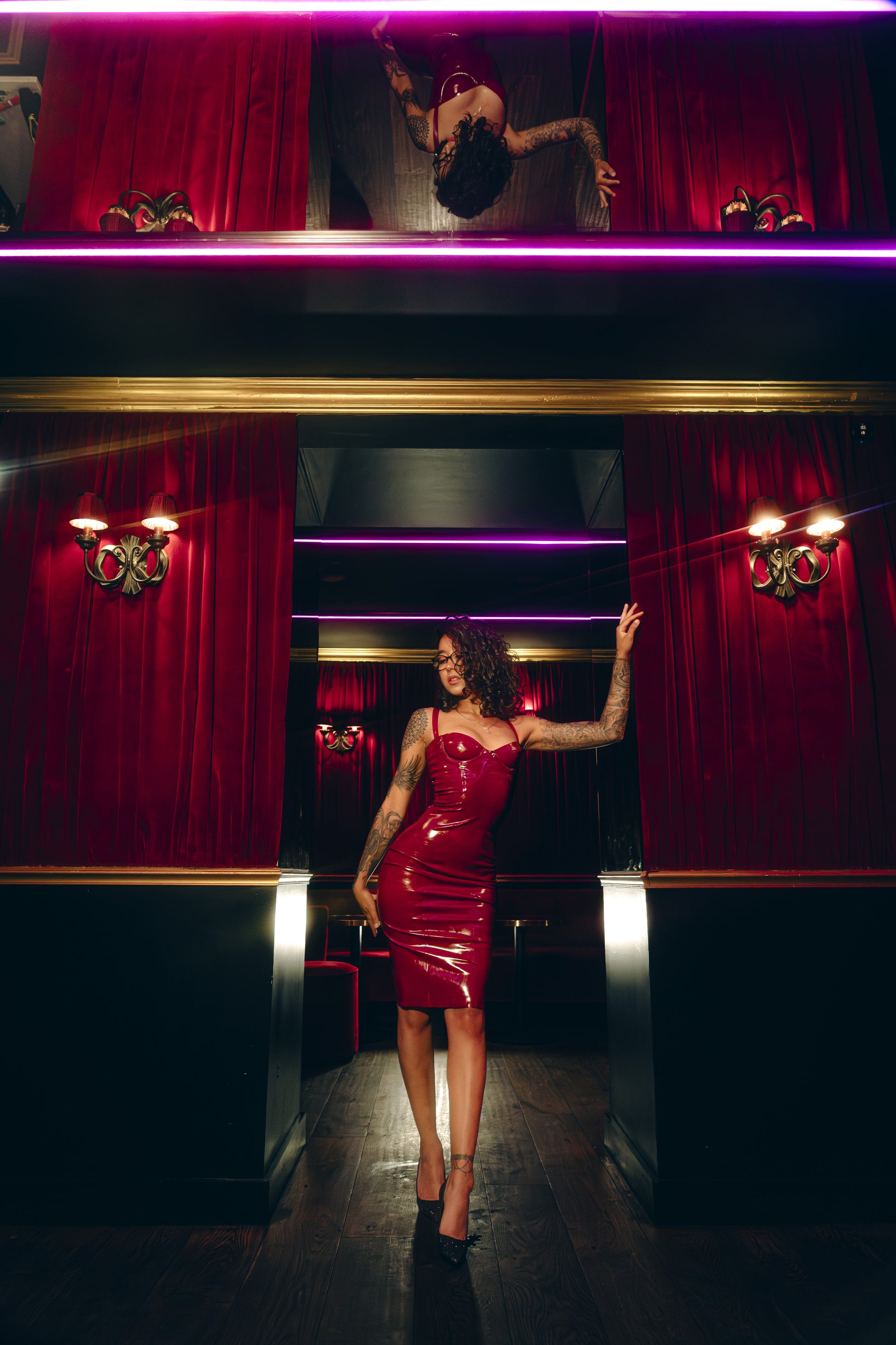 Latex balcony dress