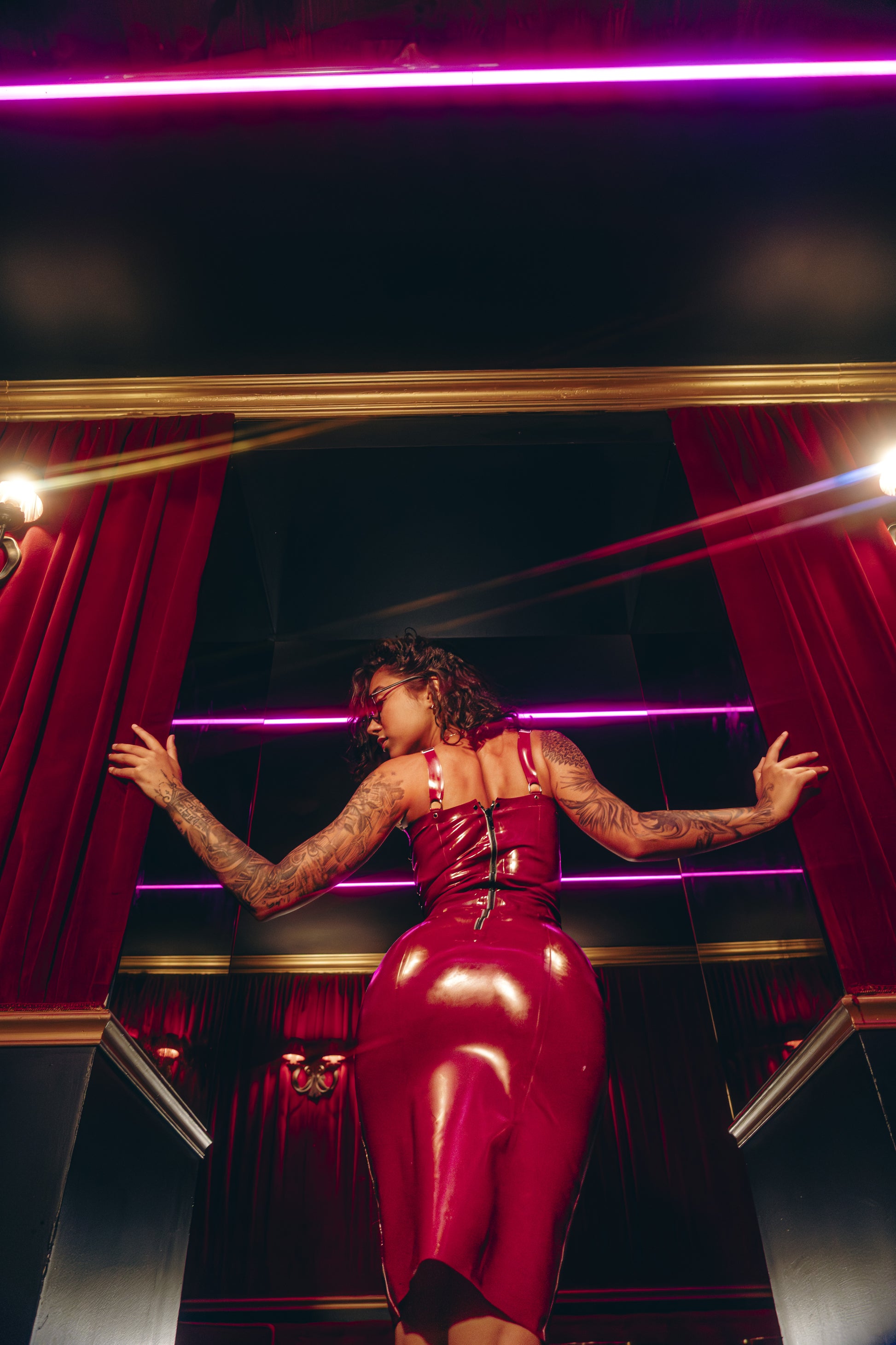 Latex balcony dress