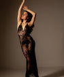 Diana Long Black Dress