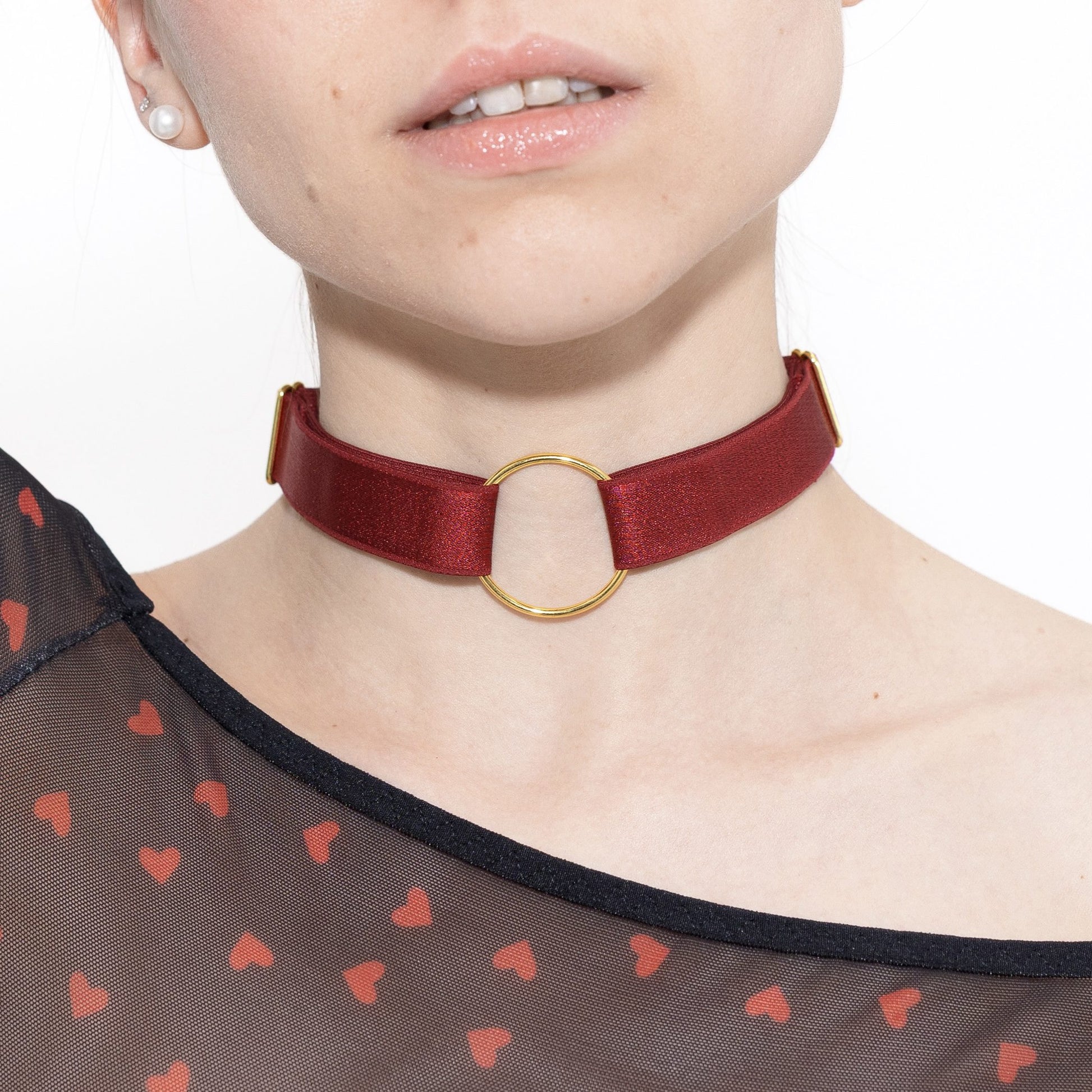 Choker Jenna rouge