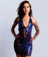 Cécile Estrella blue dress