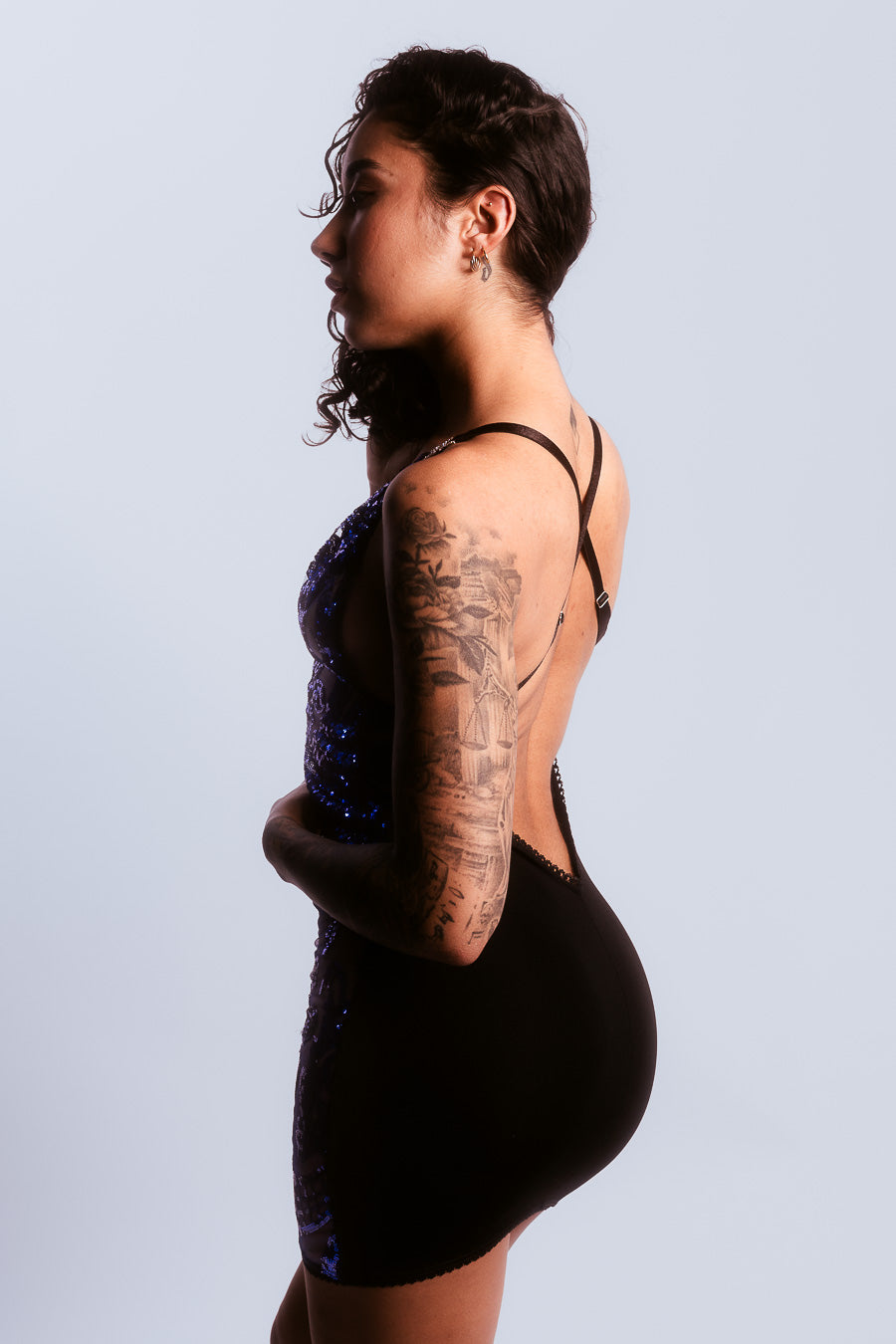Cécile Estrella blue dress