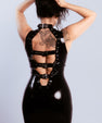 Latex buckle dress