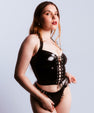 Lace-up latex top