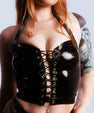 Lace-up latex top