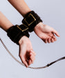 Crocodile-effect cowhide handcuffs