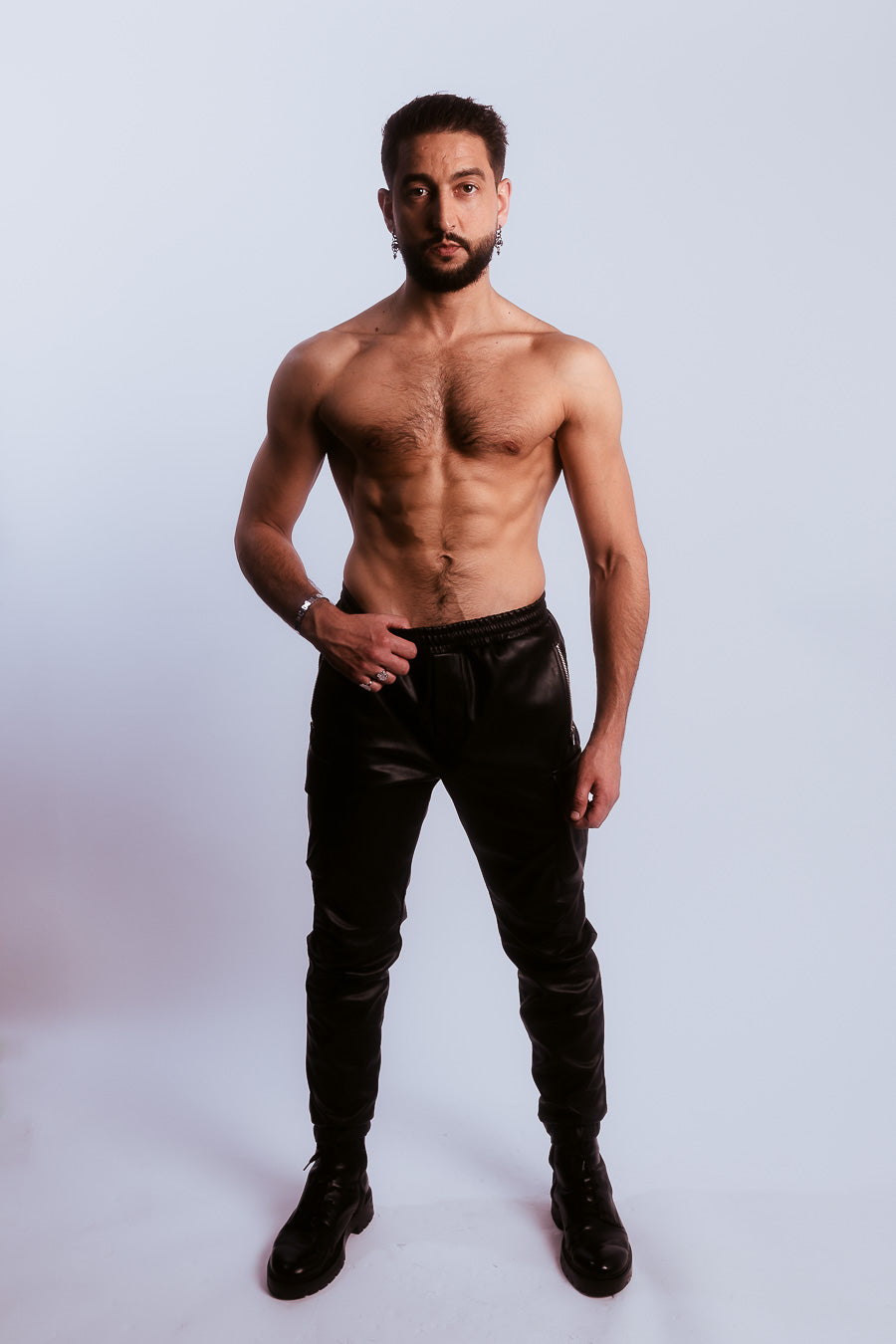 Faux leather cargo