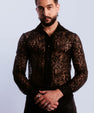 Chemise transparente en dentelle