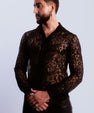 Chemise transparente en dentelle