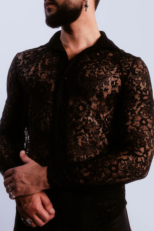 Sheer lace shirt