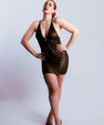 Cecile Gold Mesh Dress