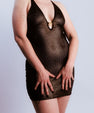 Cecile Gold Mesh Dress